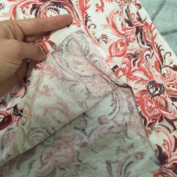 Catherines Pink Patterned Easy Fit Tee - Picture 6 of 7